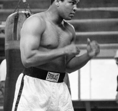 Muhammad Ali training at his Deer Lake training camp in 1978.